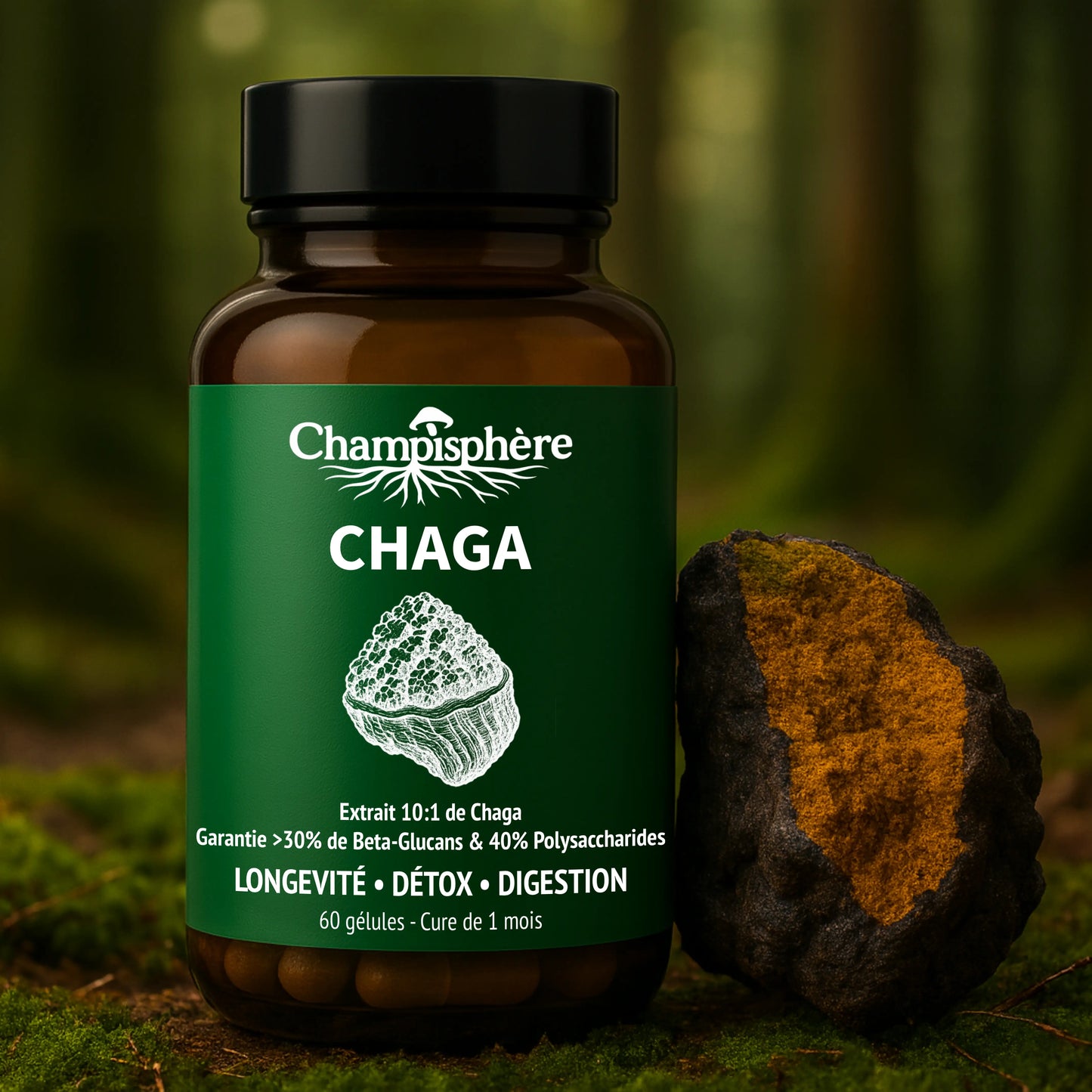Gélules Chaga Longévité ● Detox ● Digestion